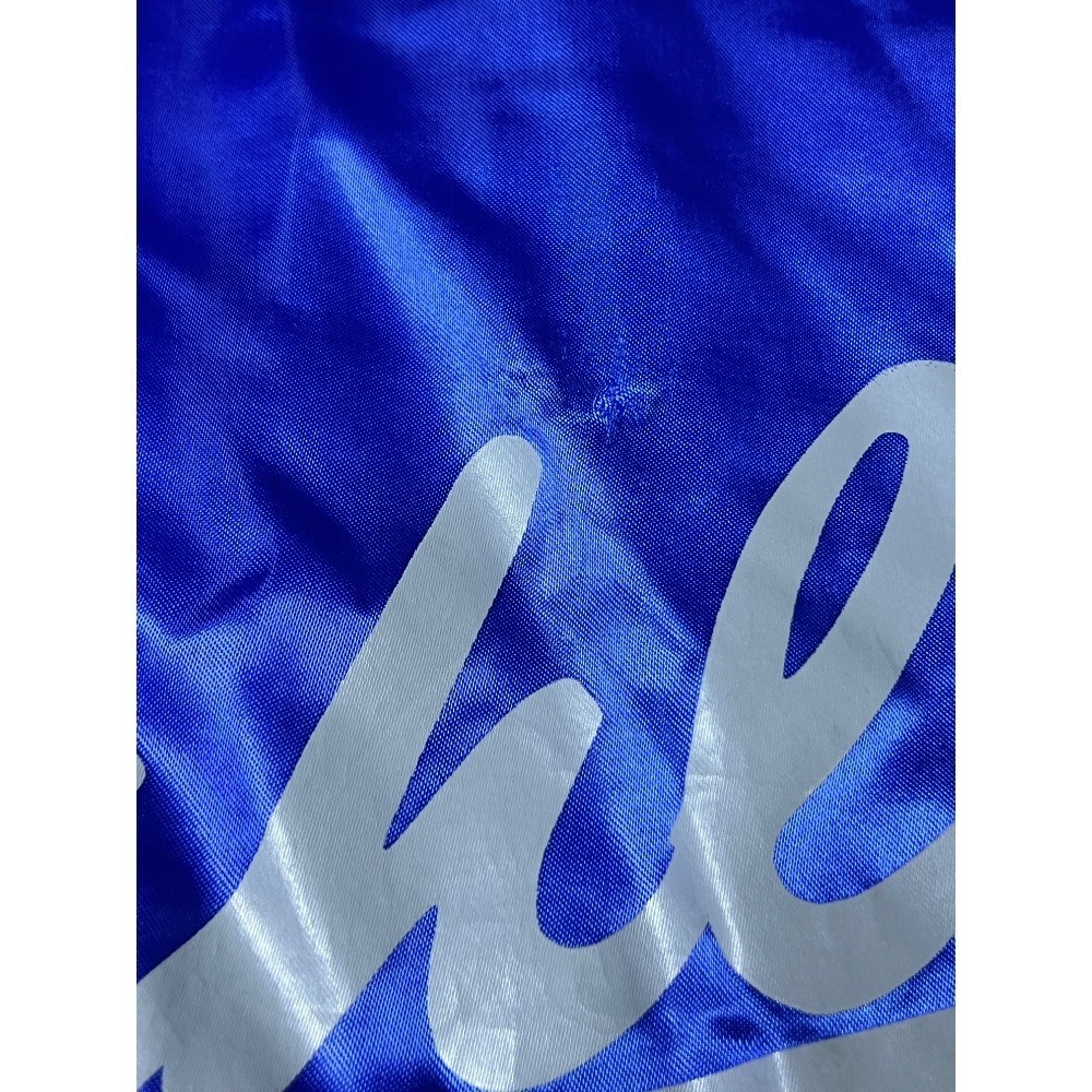 Vintage 1980s Baseball Champs Satin Bomber Jacket H. Greenlee Blue‎ Size? - Picture 9 of 9
